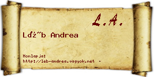 Léb Andrea névjegykártya
